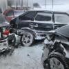 23 февраль көнне М-7 трассасында 23 автомобиль бәрелешкән (ФОТО, ВИДЕО)